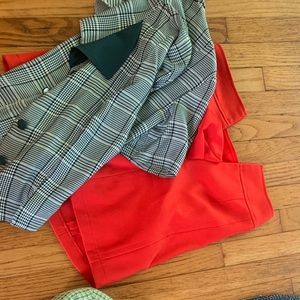 Mid century shirt and dress with red skirt!